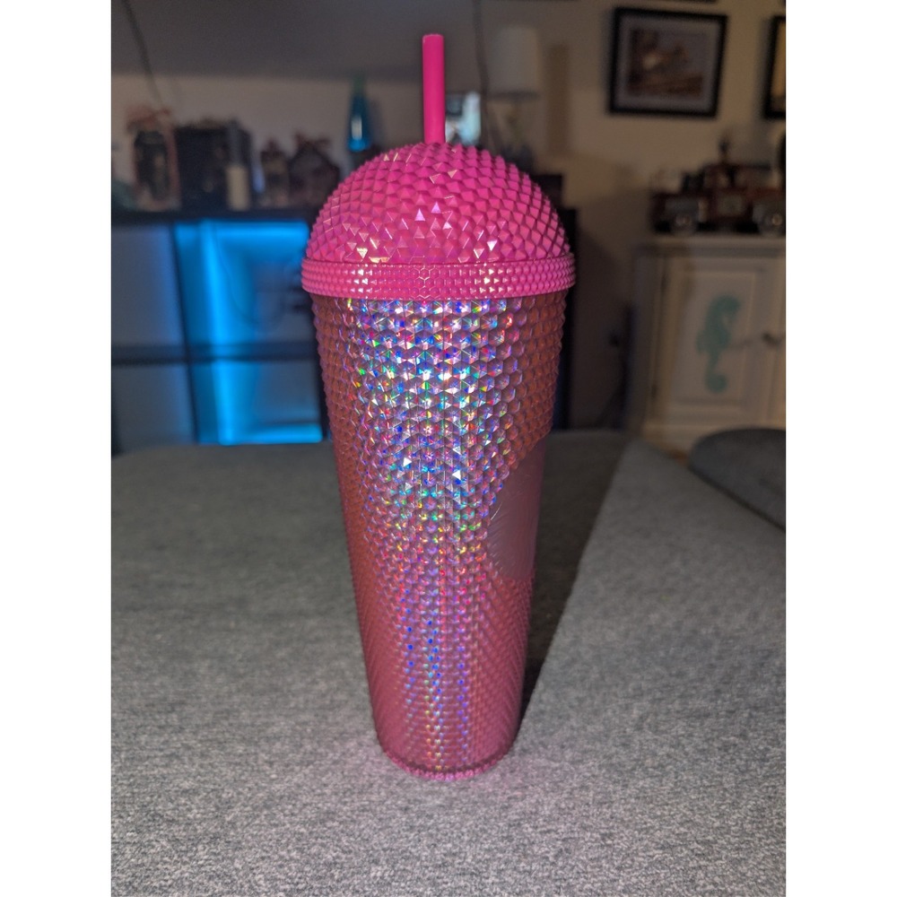 Starbucks pink studded 2024 24oz Tumbler - Picture 3 of 10